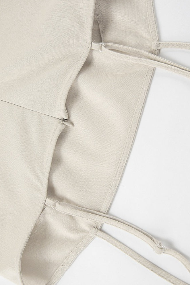 Charmaine locker sitzendes Maxikleid mit eckigem Ausschnitt