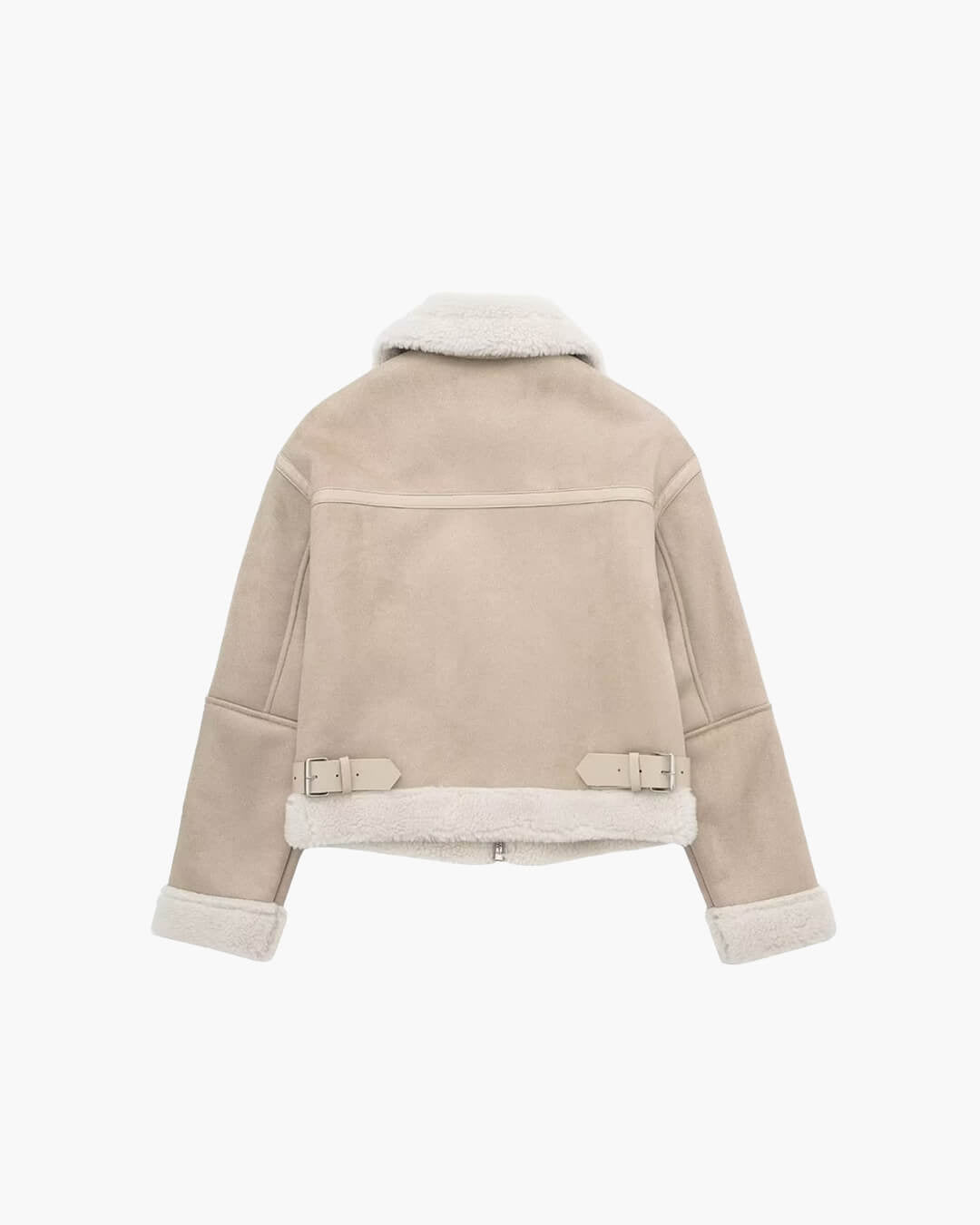 Cindy Jacke aus Velourslederimitat und Kunstpelz