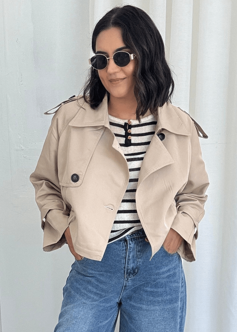 Clarisse kurzer Trenchcoat