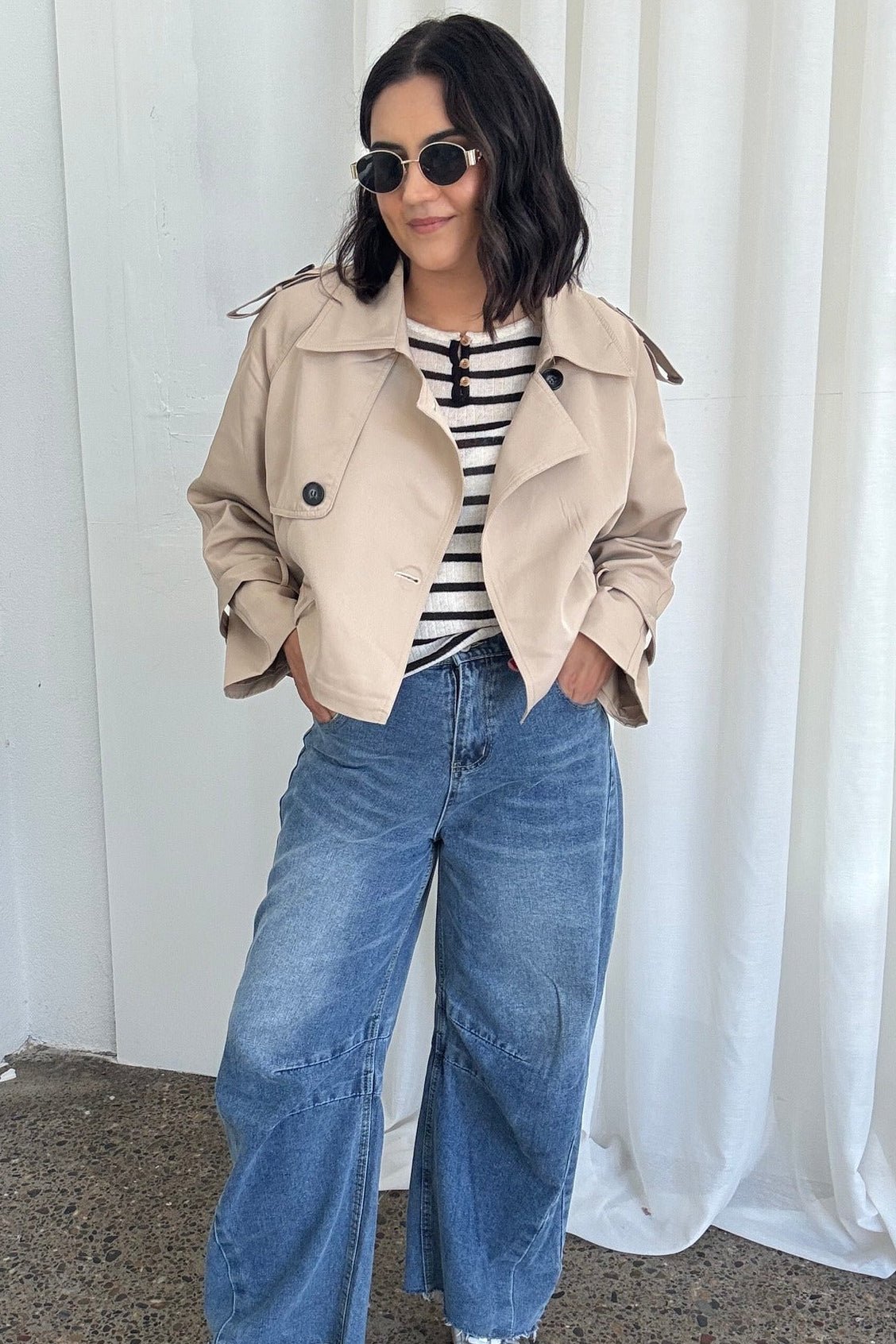 Clarisse kurzer Trenchcoat