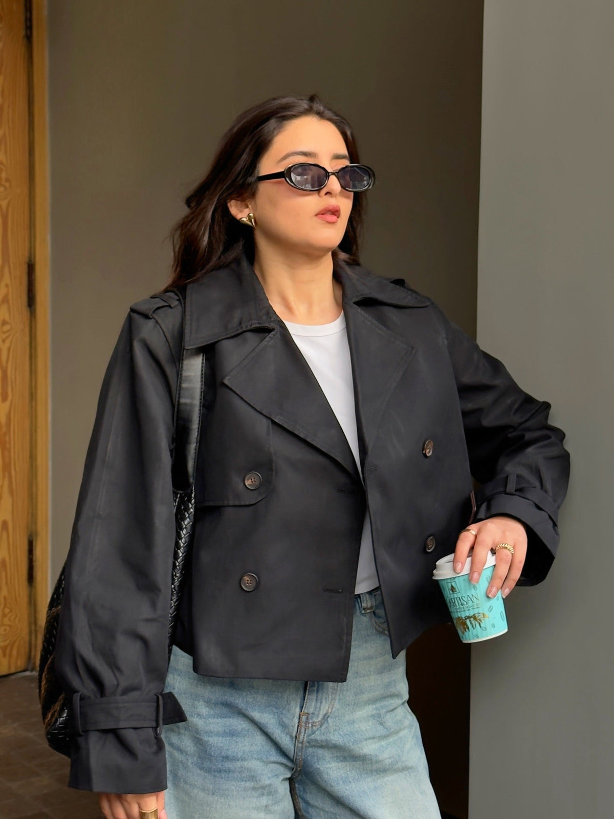 Clarisse kurzer Trenchcoat