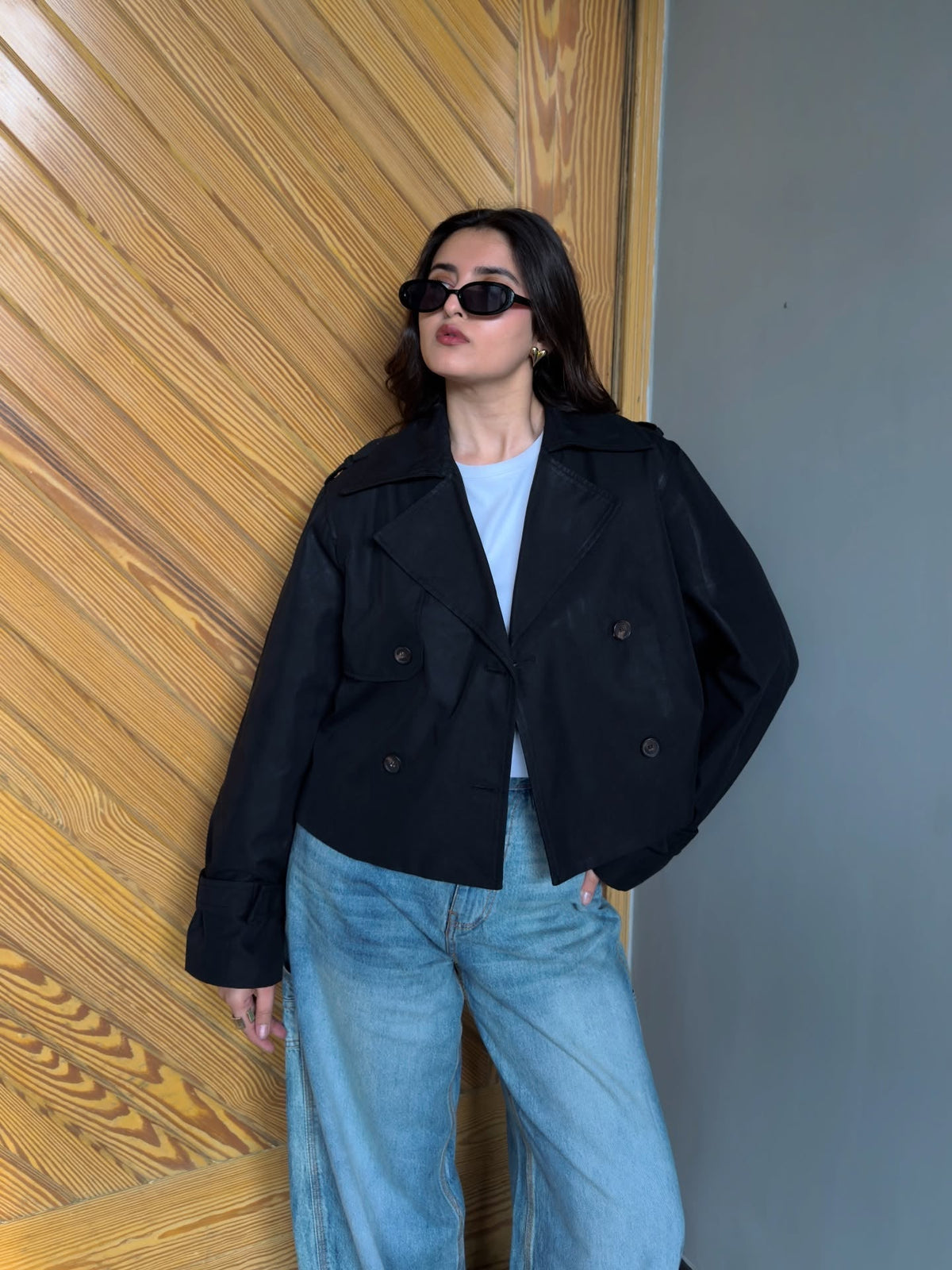 Clarisse kurzer Trenchcoat