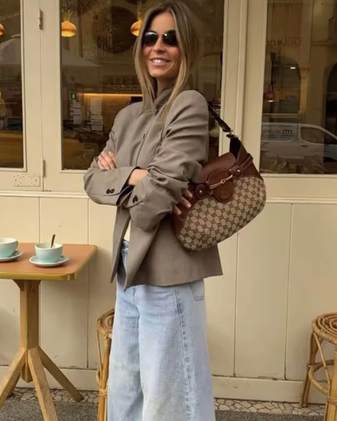 Blazer „Cleo“ mit Stehkragen und Knopfverschluss