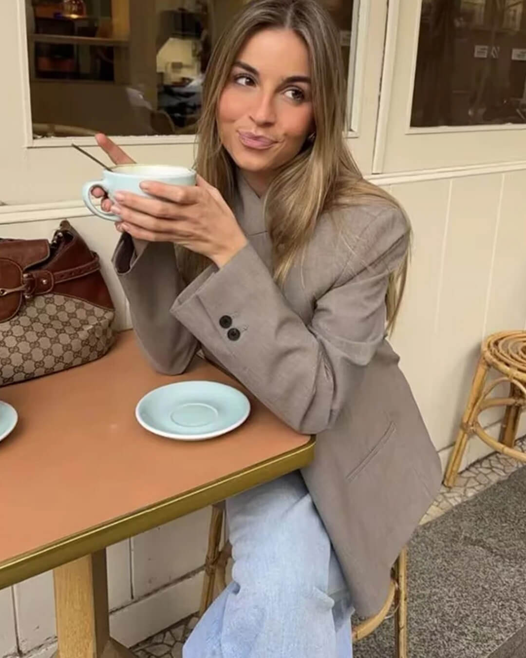 Blazer „Cleo“ mit Stehkragen und Knopfverschluss