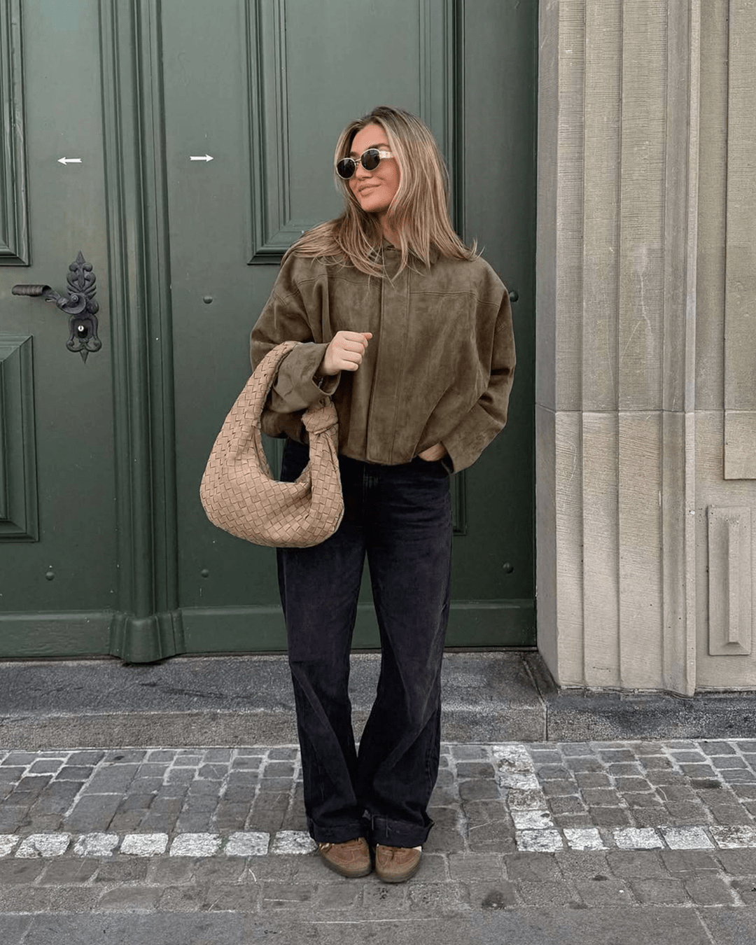 Constance Bomberjacke aus Wildlederimitat