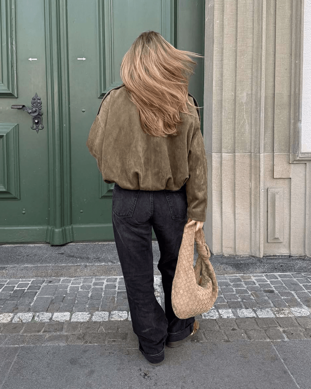 Constance Bomberjacke aus Wildlederimitat