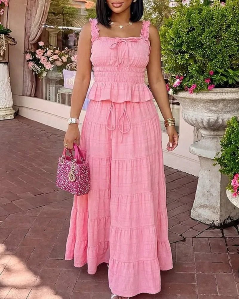 Coralie Boho-Rüschen-Set aus zwei Teilen