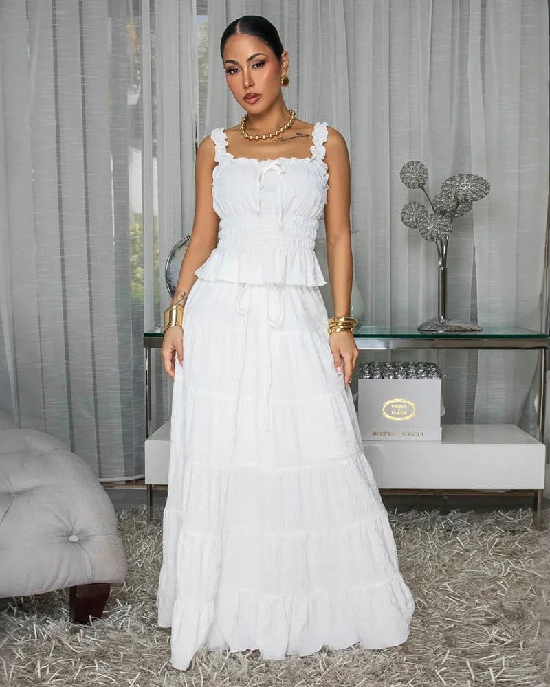 Coralie Boho-Rüschen-Set aus zwei Teilen