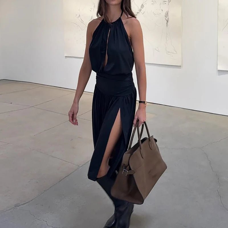 Coralie Neckholder-Midikleid mit Cut-outs