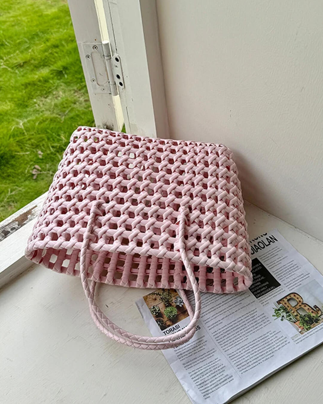 Cresta Tote-Bag mit offenem Webmuster