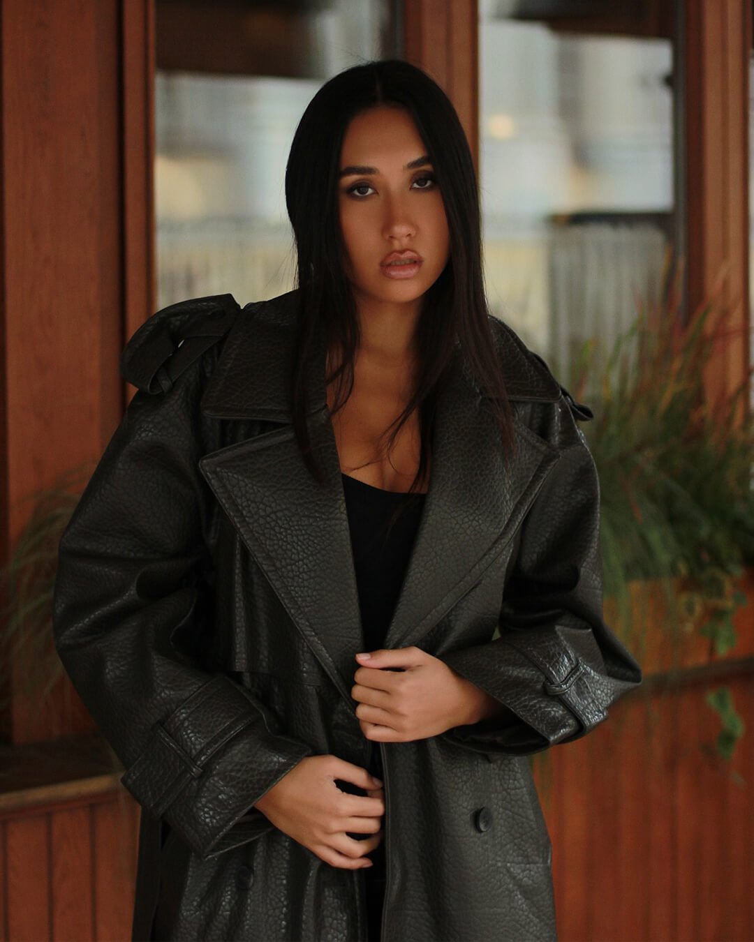 Danica Langer Lederjacke