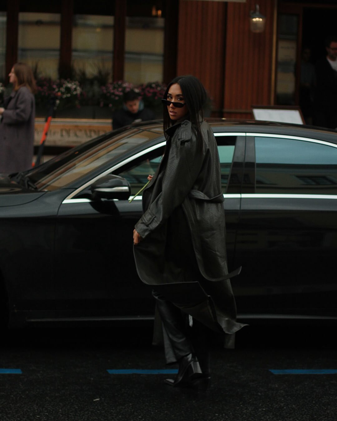 Danica Langer Lederjacke