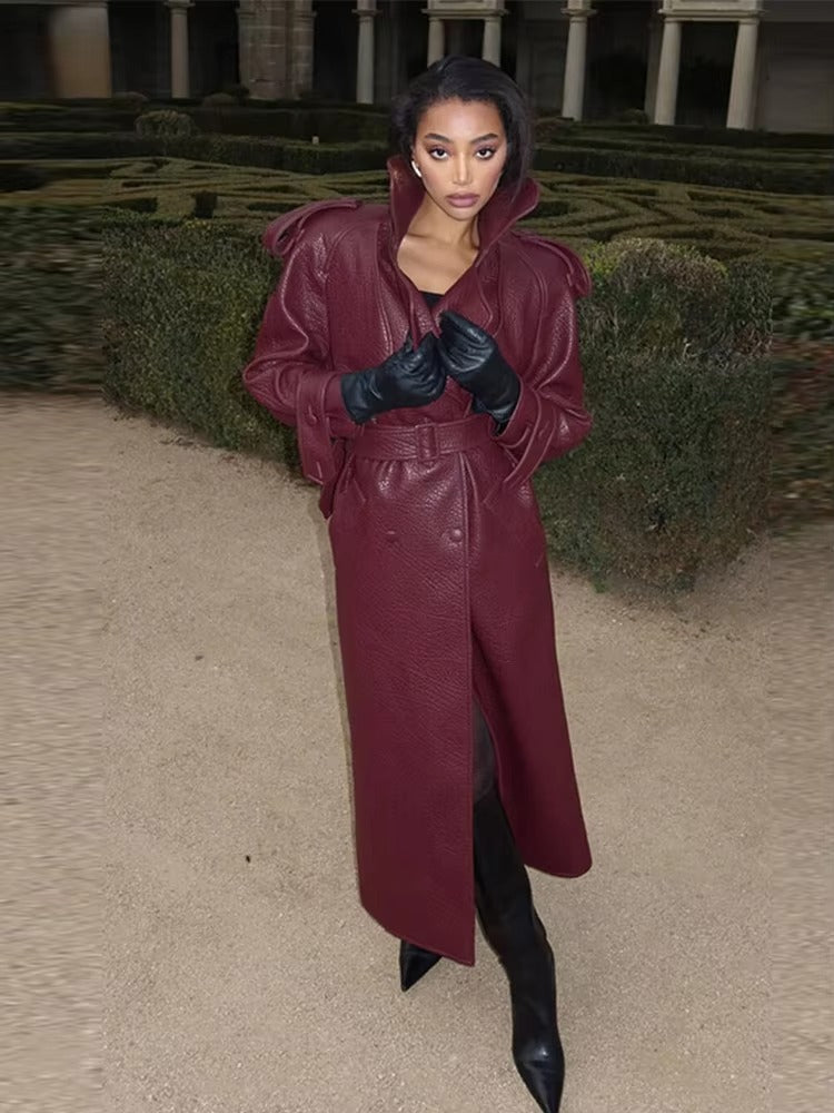 Danica Langer Lederjacke