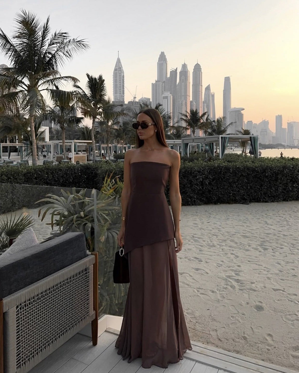 Daniela Asymmetric Maxi Dress