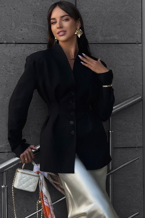 Daniela taillierter Blazer ohne Kragen
