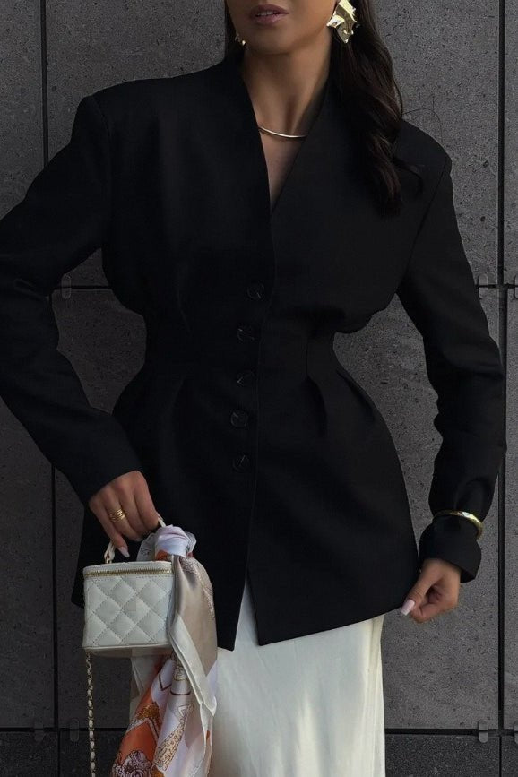 Daniela taillierter Blazer ohne Kragen