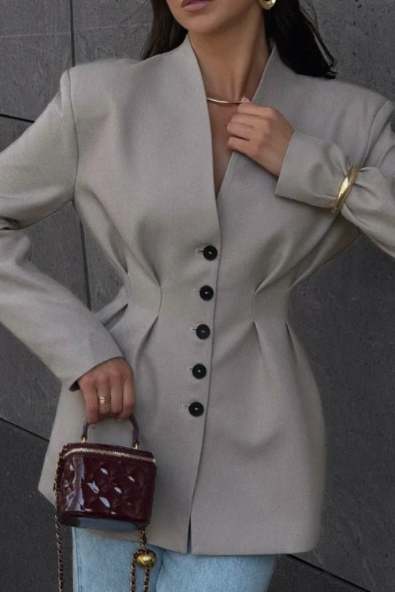 Daniela taillierter Blazer ohne Kragen