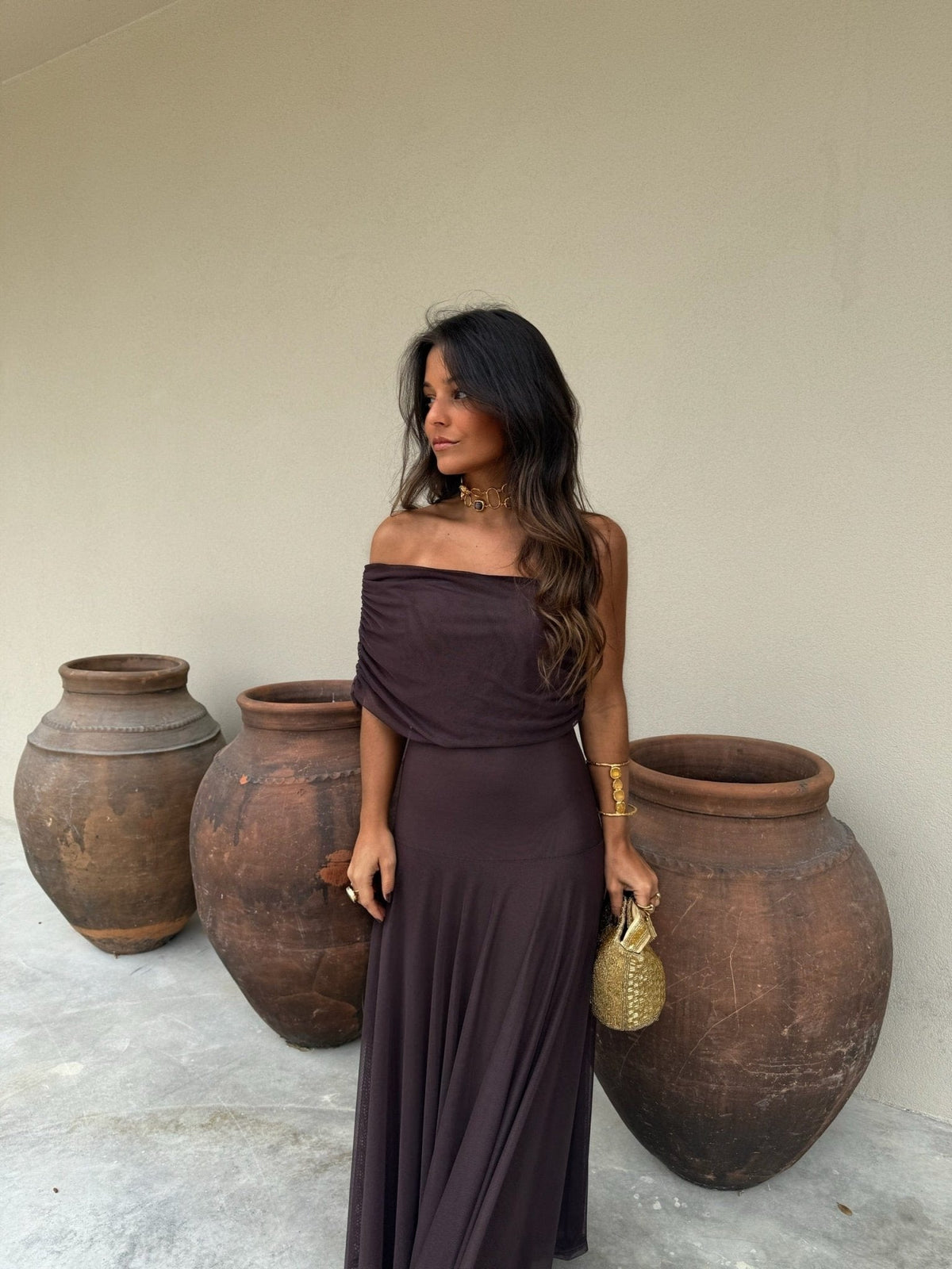 Daniella Mesh-Maxikleid