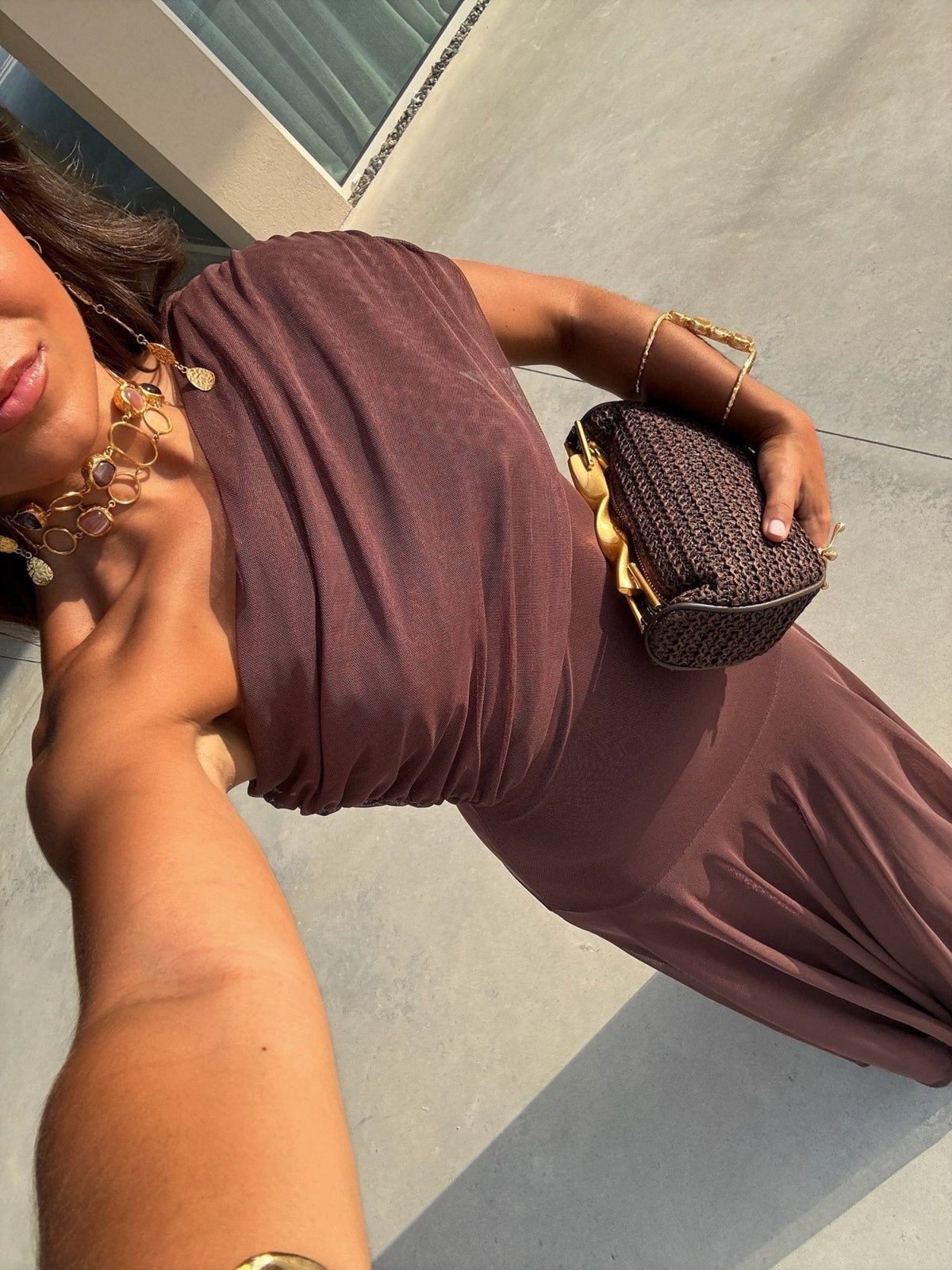 Daniella Mesh-Maxikleid
