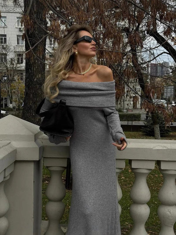 Danika Maxi-Strickkleid zum Überziehen