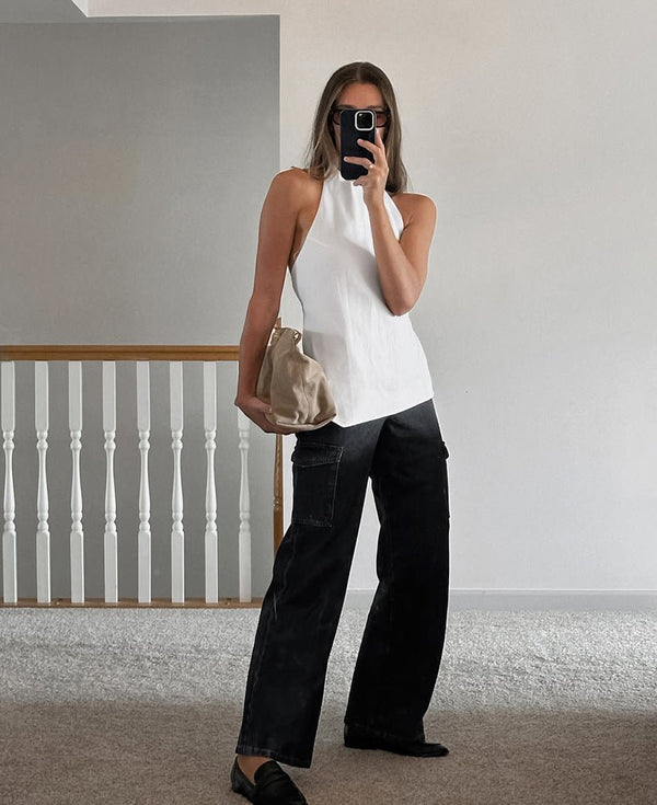 Daphne Halter Neck Backless Top