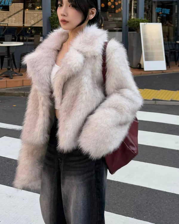 Darcy kurze Kunstpelzjacke