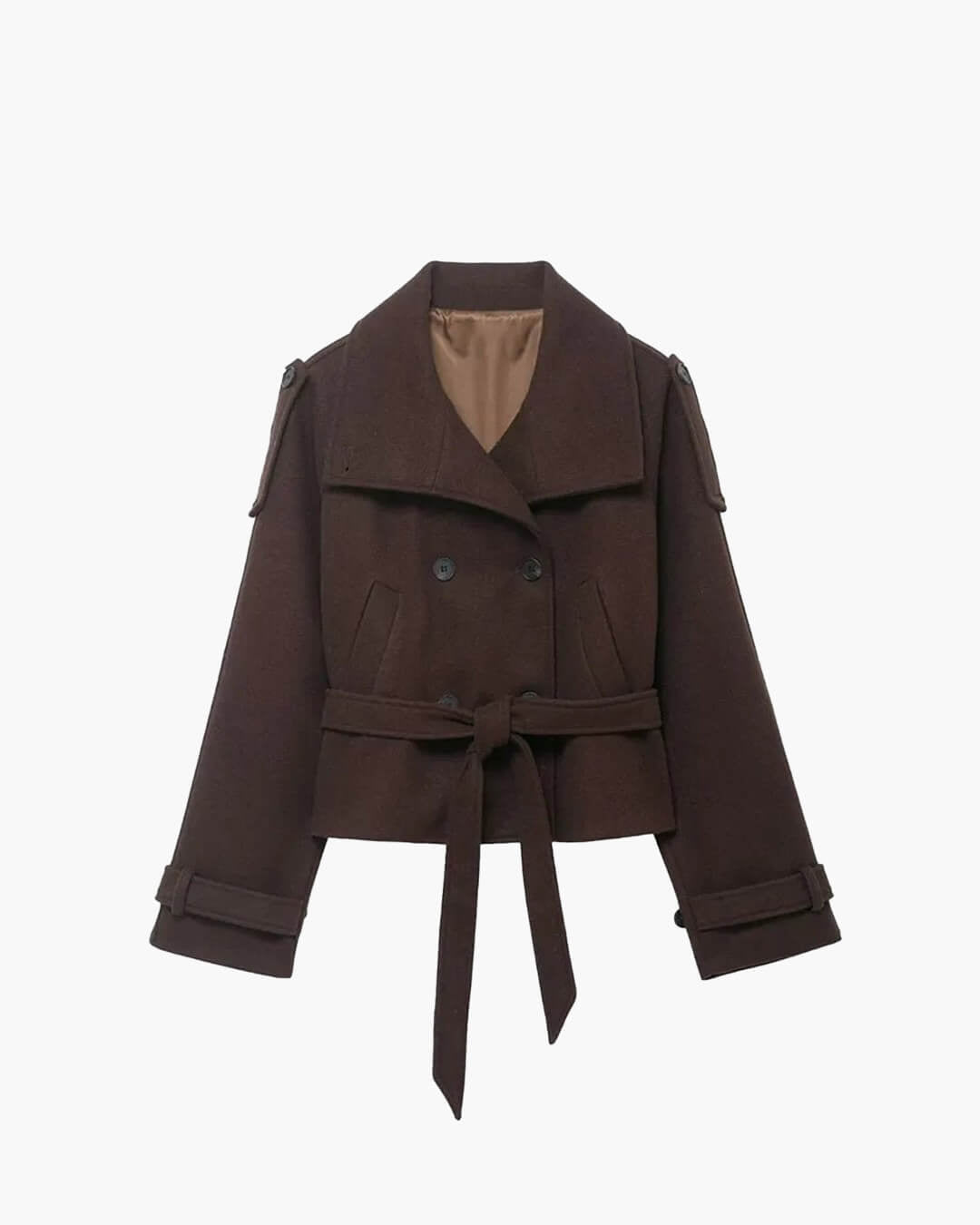Debbie kurzer Trenchcoat mit Stehkragen