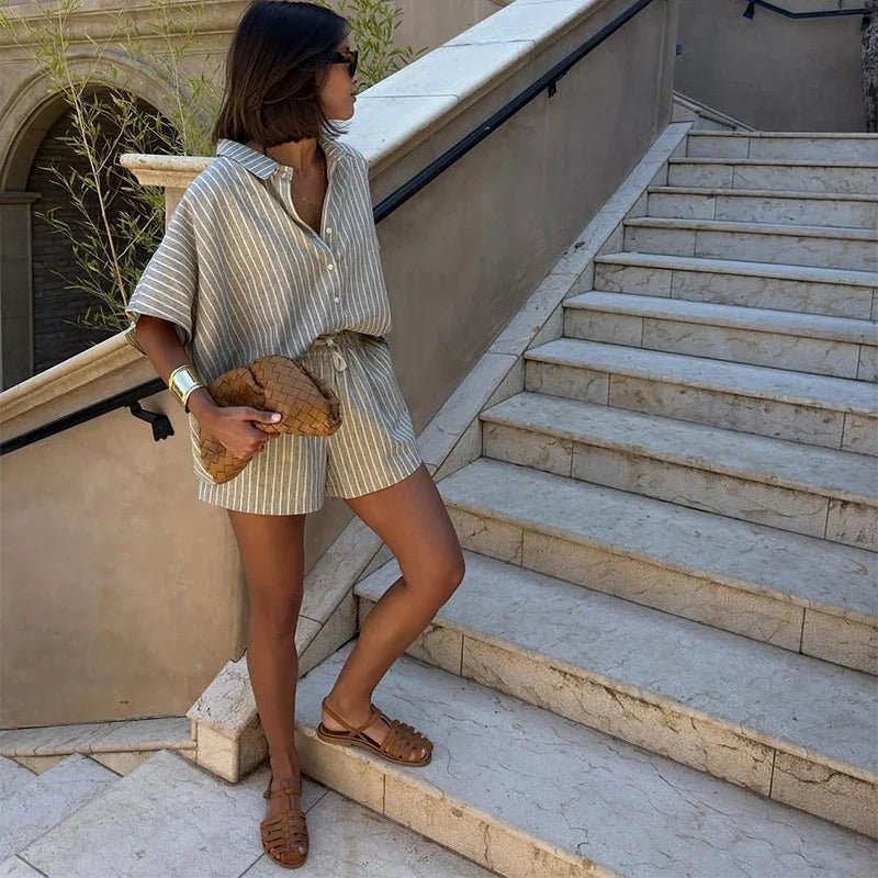 Denise Shorts-Set mit Streifen