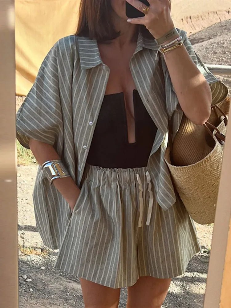 Denise Shorts-Set mit Streifen