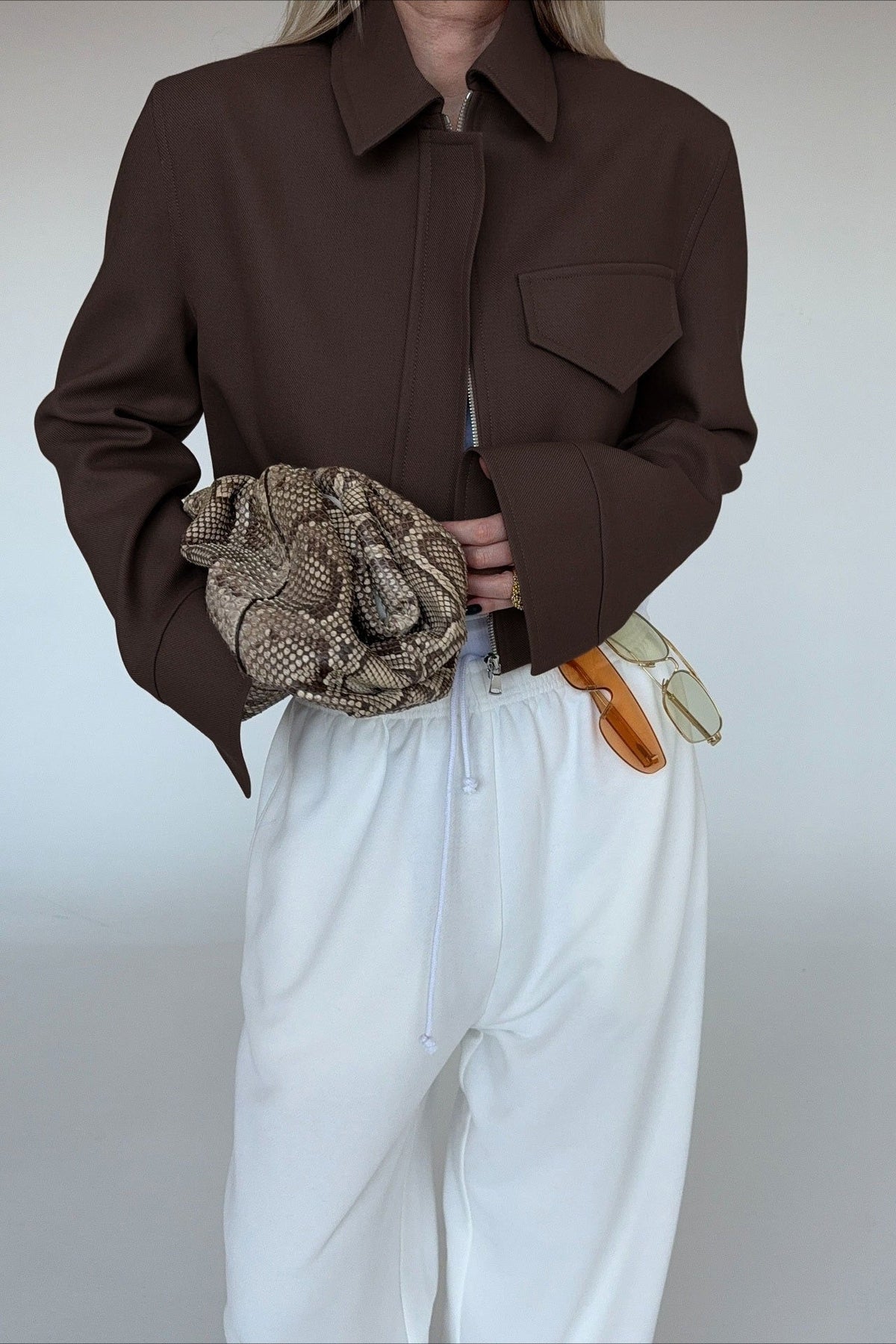 Dida braune Jacke mit Reißverschluss