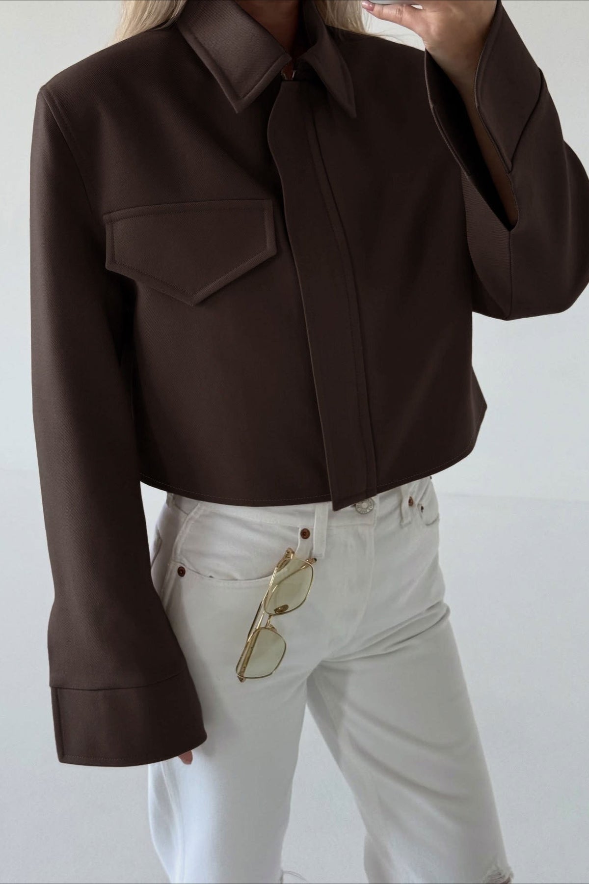Dida braune Jacke mit Reißverschluss