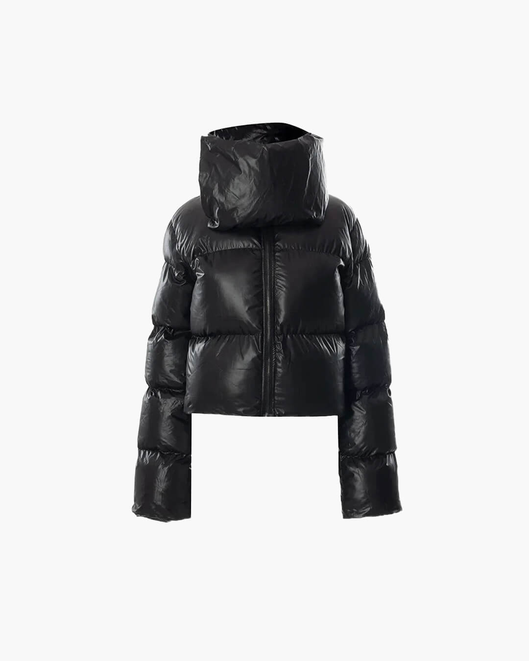 Donna Steppjacke mit Funnel-Neck-Kragen