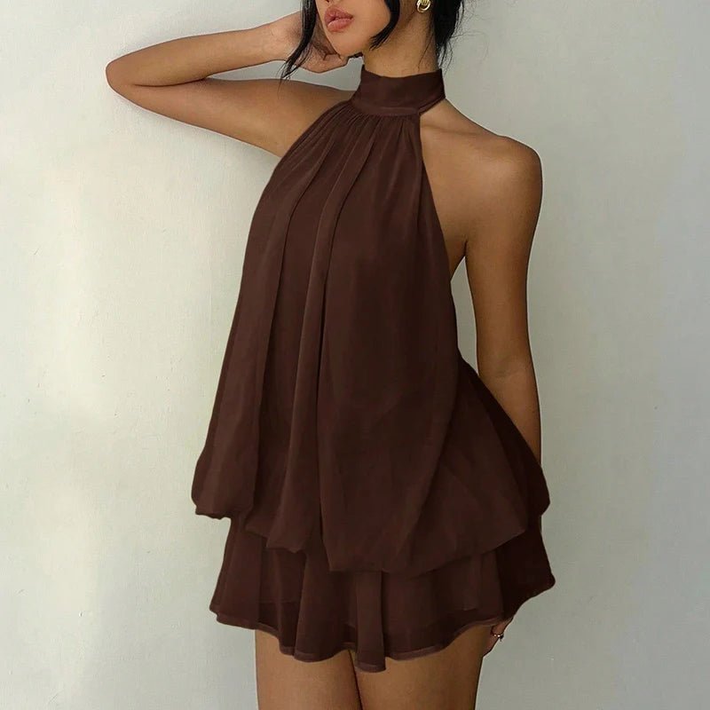 Eden rückenfreies Minikleid mit Neckholder