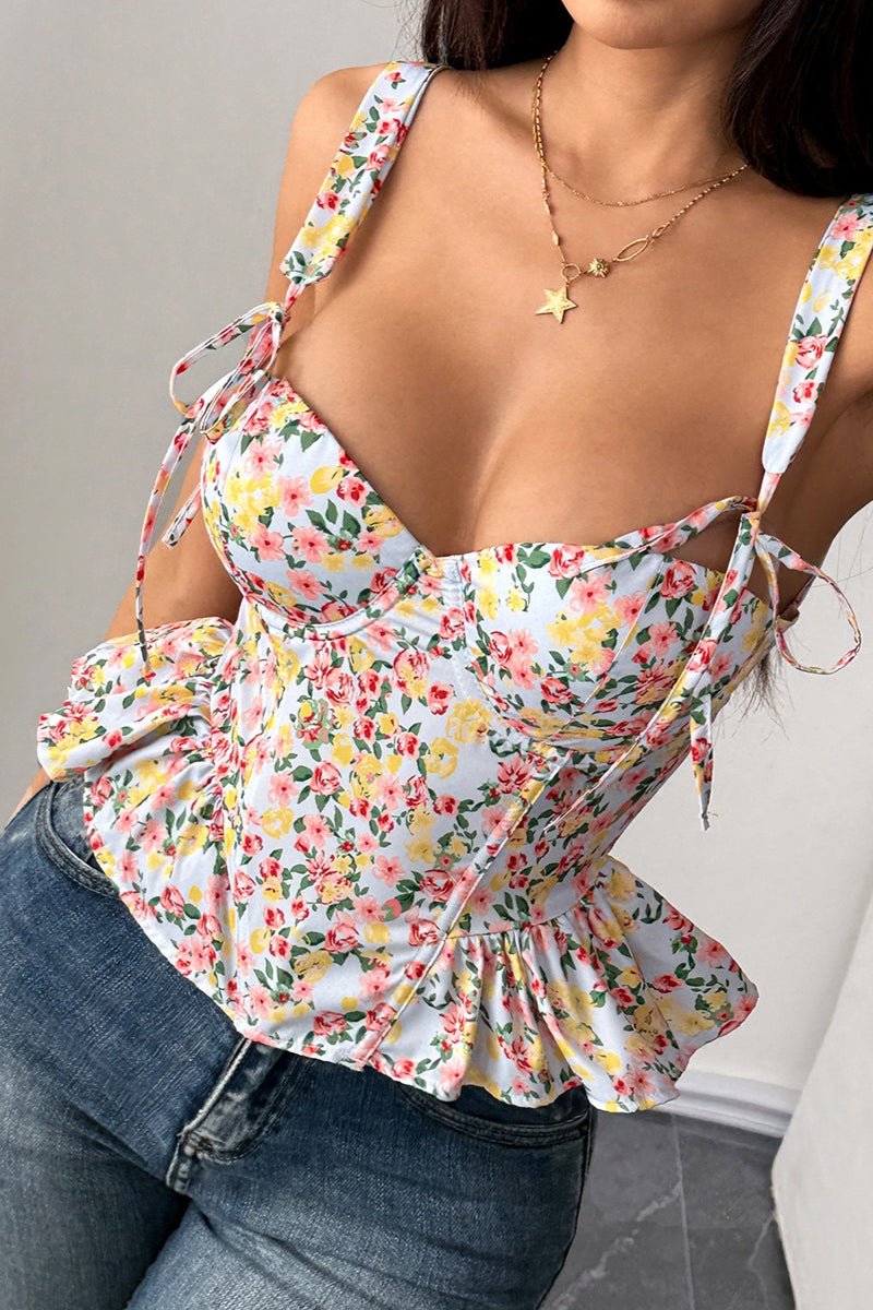 Geblümtes Schößchen-Tanktop „Elara“