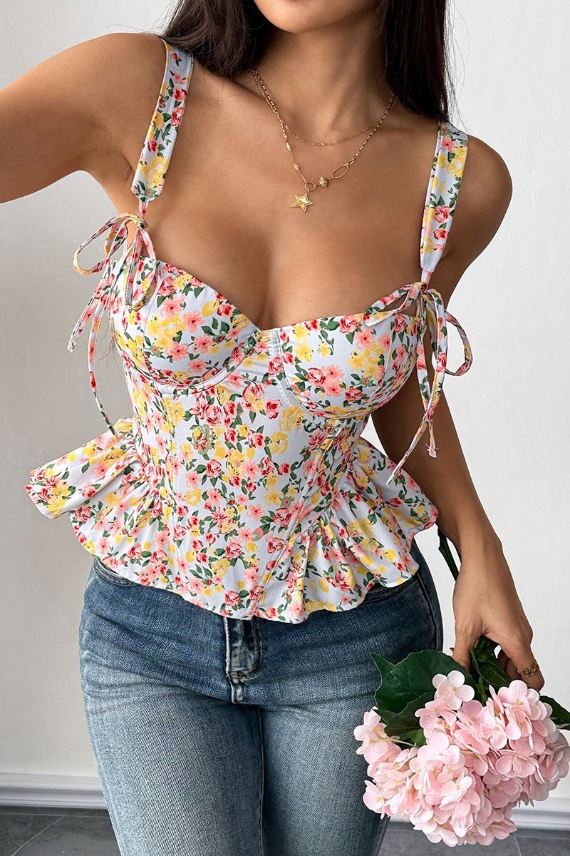 Geblümtes Schößchen-Tanktop „Elara“