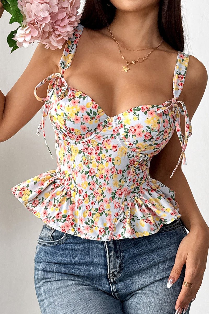 Geblümtes Schößchen-Tanktop „Elara“