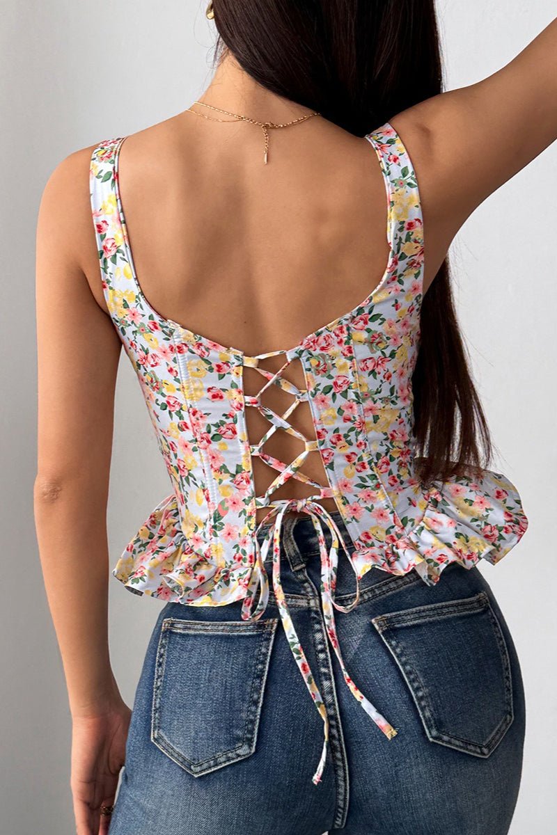 Geblümtes Schößchen-Tanktop „Elara“
