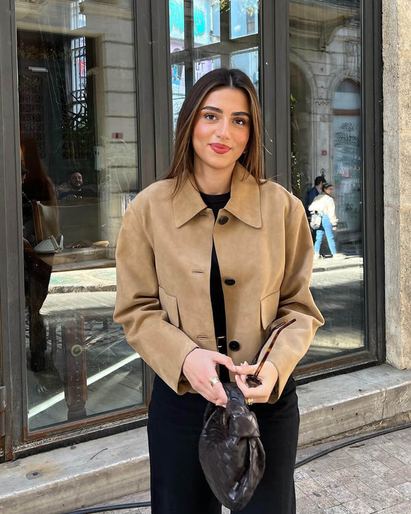 Elara Velourslederjacke