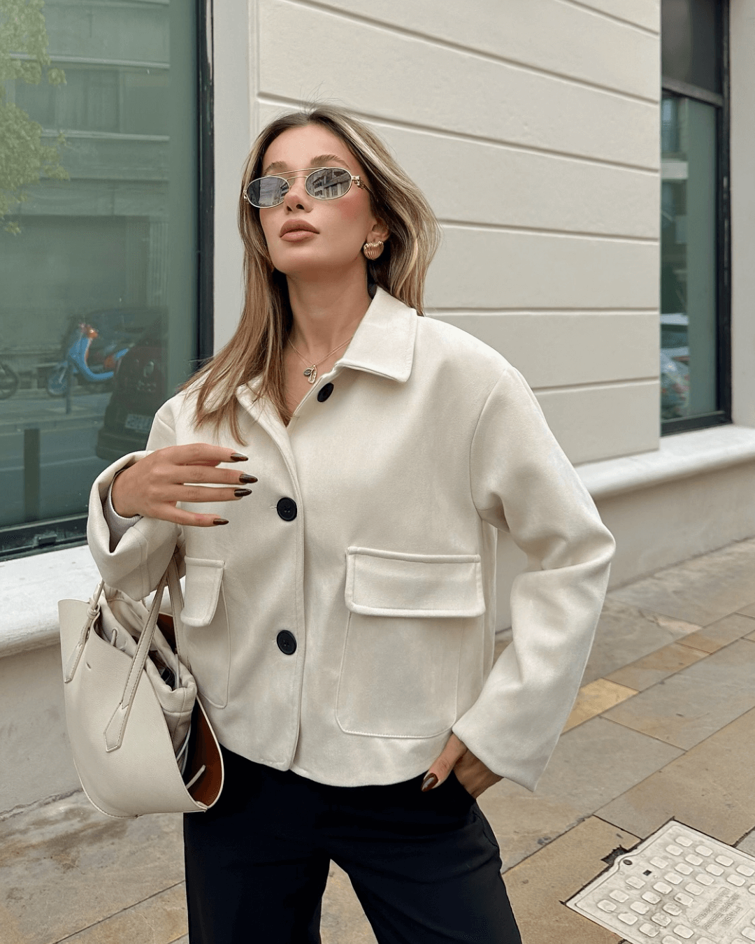 Elara Velourslederjacke