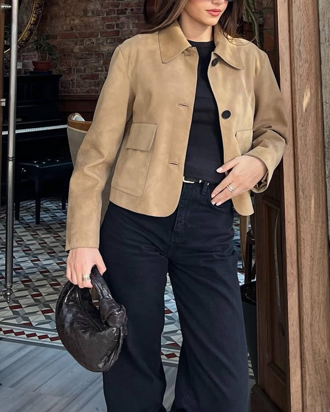 Elara Velourslederjacke