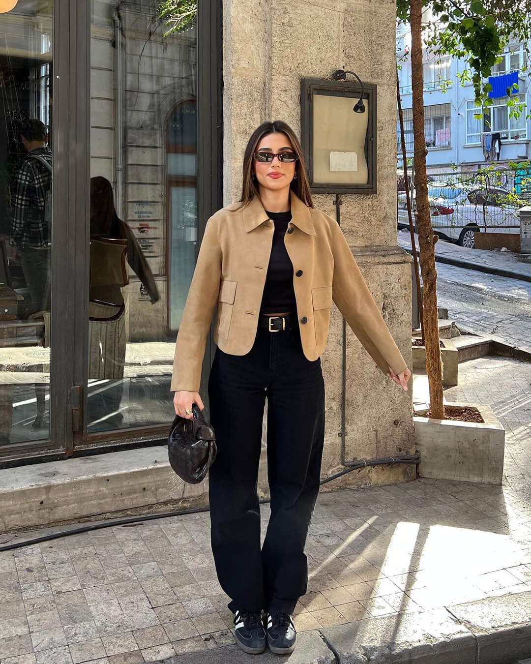 Elara Velourslederjacke