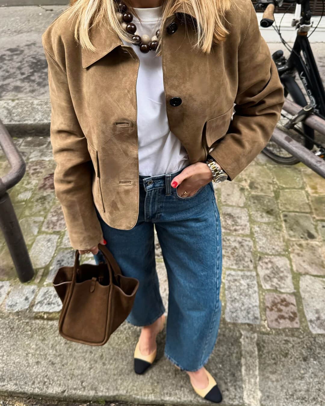 Elara Velourslederjacke