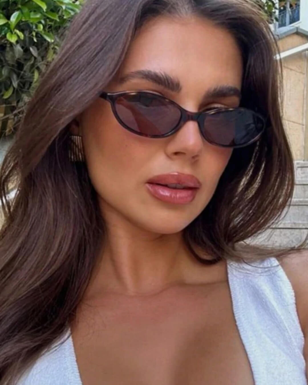 Elena Retro-Sonnenbrille mit ovaler Cat-Eye-Form