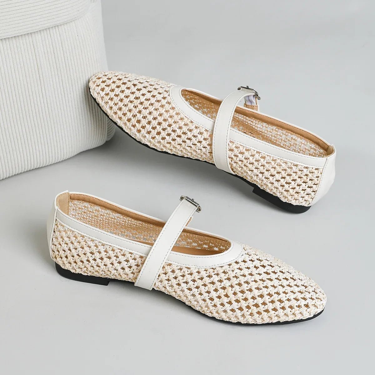 Eleni Gewebte Mary-Jane-Ballerinas