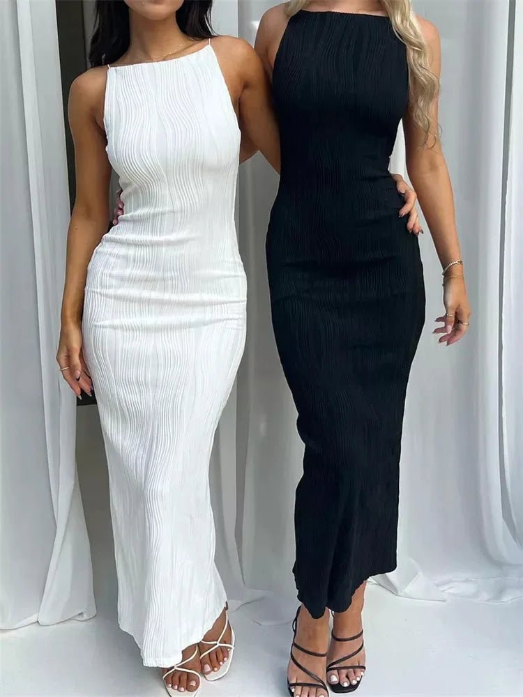 Ellie Ärmelloses Partykleid mit Raffungen und Rückenschlitz