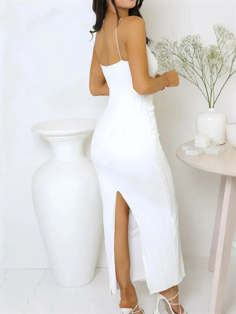Ellie Ärmelloses Partykleid mit Raffungen und Rückenschlitz