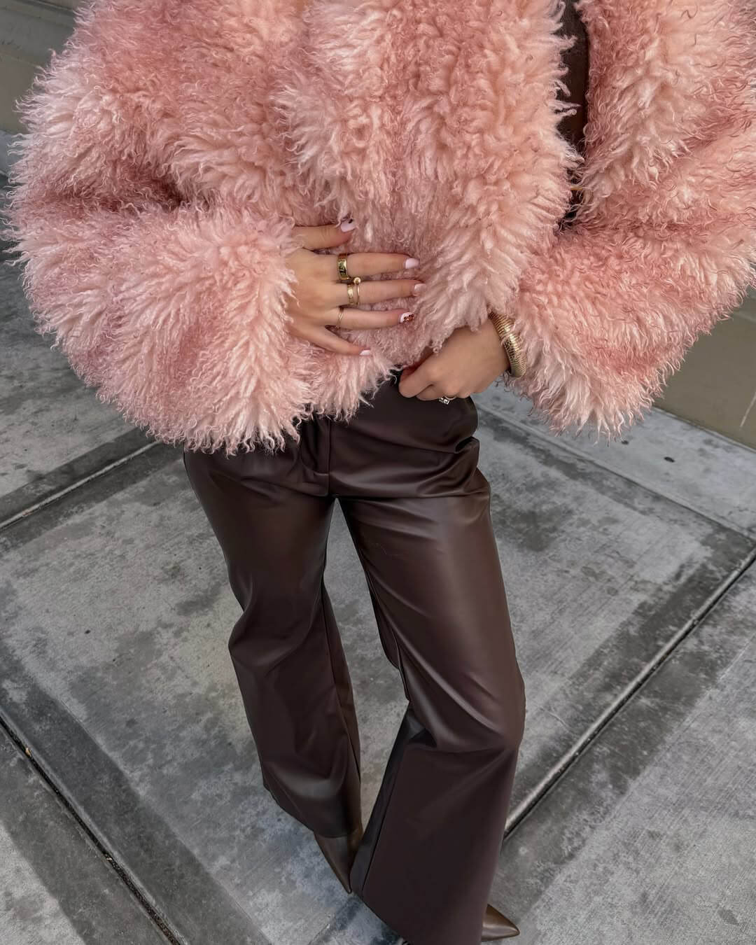 Elsie Fluffy Cropped Faux Fur Coat