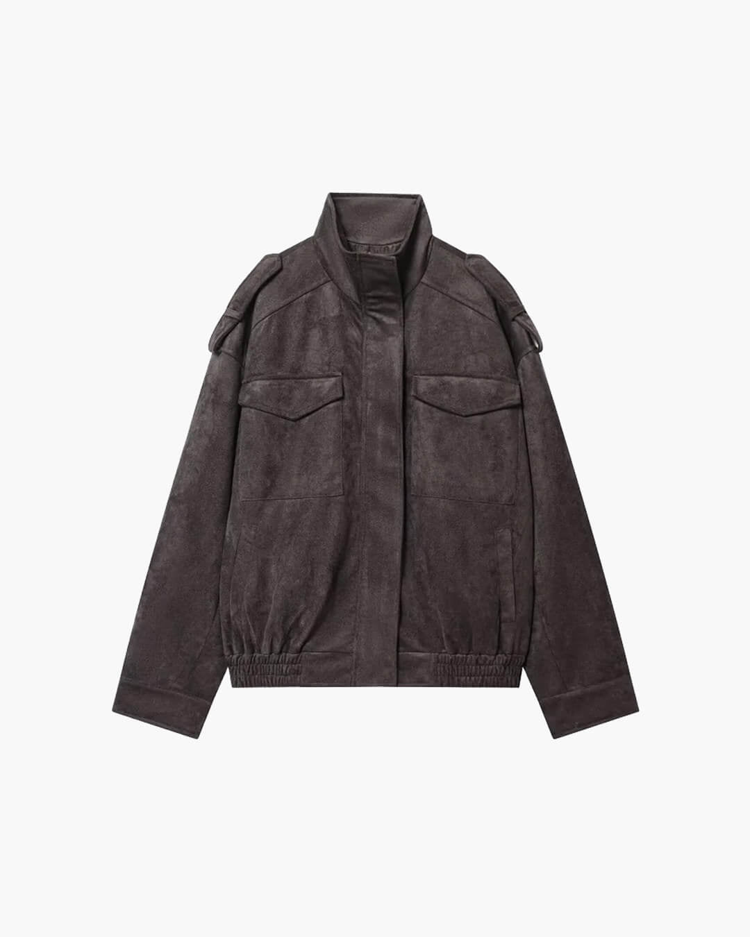 Elyssa Wildleder-Bomberjacke