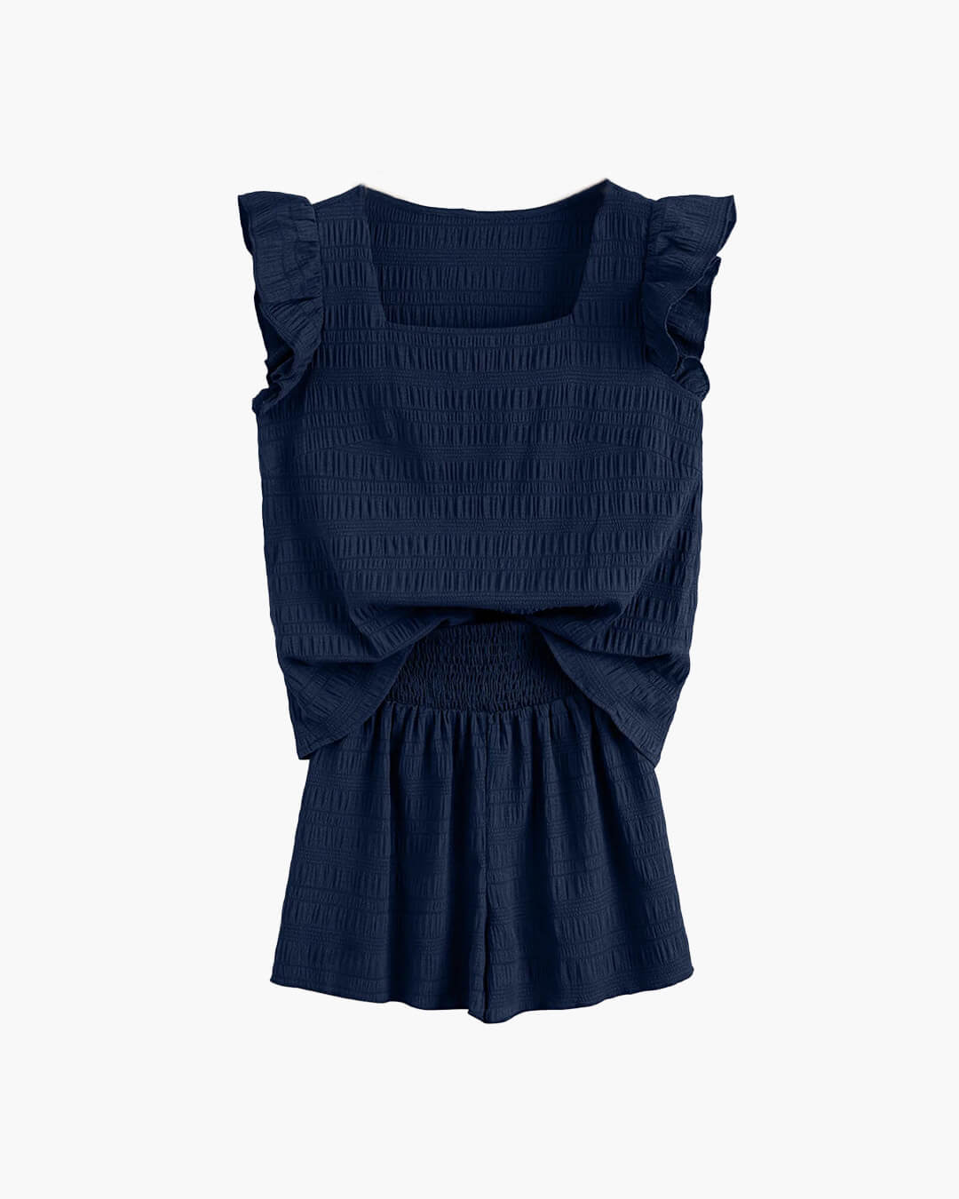 Emily Set aus strukturierter Bluse und Shorts