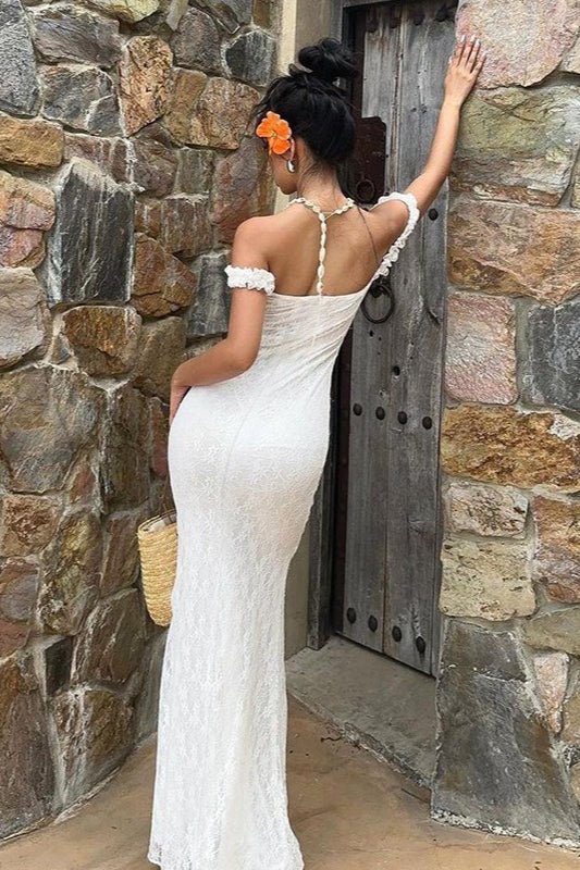 Emma Spitzen-Maxikleid mit Spaghettiträgern